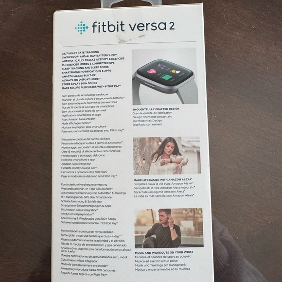 Fitbit Versa 2 Smartwatch - Silver - Picture 6 of 6